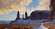 Journey to the Three Sisters - Monument Valley 8 x 15 Oil