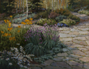 Daisies and Chives-Betty Ford Gardens, Vail  11 x 14 Oil